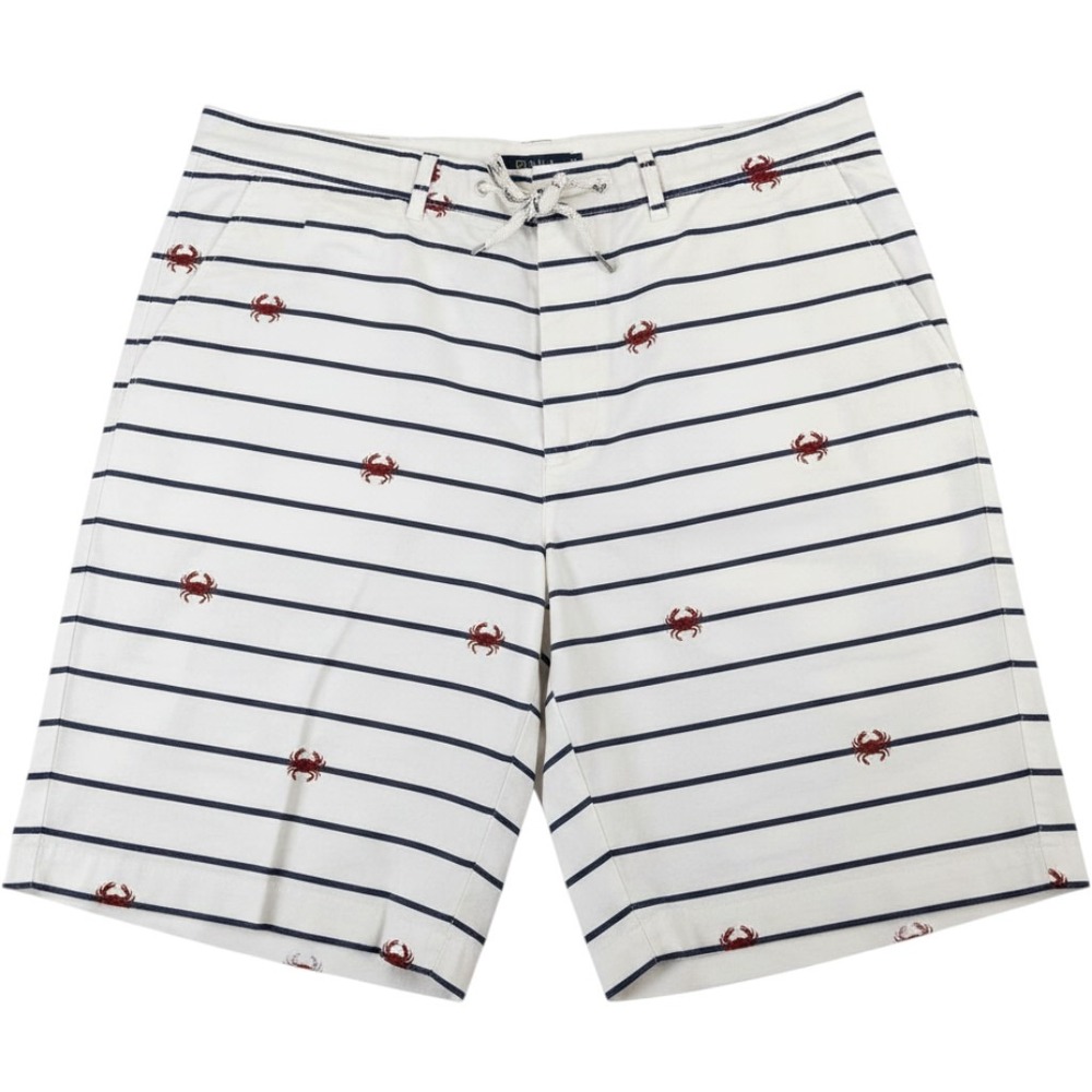 NWT Charleston Threads Crab Print Bermuda Shorts XL Nautical Drawstring Preppy